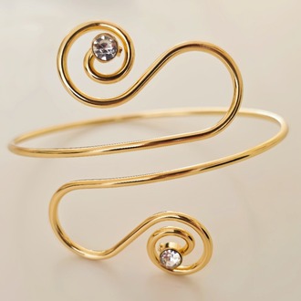 Spiral Yuvarlak Model Pazu Kol Bileziği Ayarlanabilir Bileklik- 1836