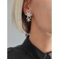 Kar Tanesi Model Kristal Taşlı Küpe - 1209