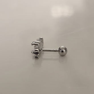 Deniz Atı Model Kıkırdak Piercing Tragus Helix Silver Gümüş Renk Küpe - 1433