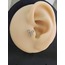 Makas Model Kıkırdak Piercing Tragus Helix Silver Gümüş Renk Küpe - 1299