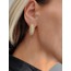 Yarım Halka Boru Model Full Taşlı Elegant Altın Kaplama Gold Renkli Çelik Küpe - 1207