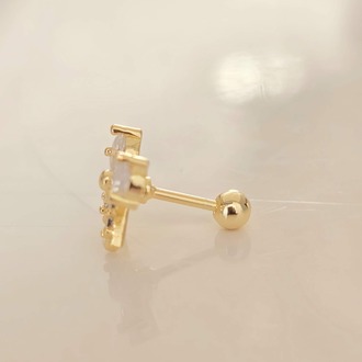 Fiyonk Kurdela Model Kıkırdak Piercing Tragus Helix Gold Renk Küpe - 1436