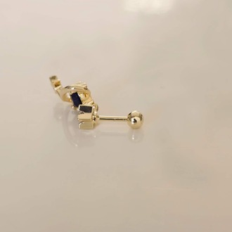 Galaksi Gezegen Satürn Yıldız Model Kıkırdak Piercing Tragus Helix Gold Renk Küpe - 1432