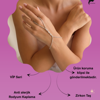 VİP Özel Seri Damla Model Zirkon Taşlı Şahmeran - 1850