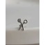 Makas Model Kıkırdak Piercing Tragus Helix Silver Gümüş Renk Küpe - 1299