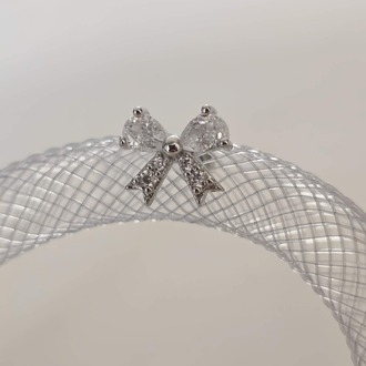 Fiyonk Kurdela Model Kıkırdak Piercing Tragus Helix Silver Gümüş Renk Küpe - 1435