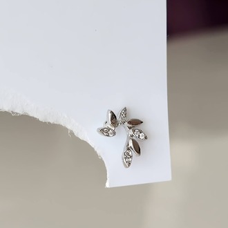 Buğday Başak Arpa Model Kıkırdak Piercing Tragus Helix  Gümüş Renk Küpe  - 1568