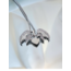 Melek Açılabilir Kanat Model Zirkon Taşlı Silver Gümüş Renkli Çelik Kolye - 1026