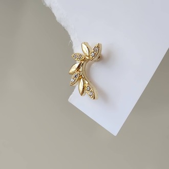 Buğday Başak Arpa Model Kıkırdak Piercing Tragus Helix Altın Gold Renk Küpe - 1569