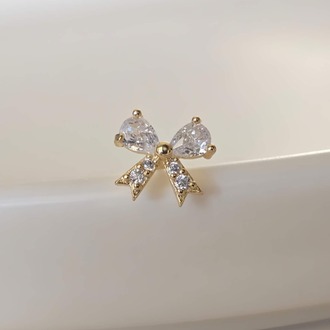 Fiyonk Kurdela Model Kıkırdak Piercing Tragus Helix Gold Renk Küpe - 1436