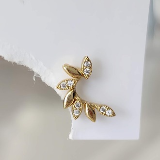 Buğday Başak Arpa Model Kıkırdak Piercing Tragus Helix Altın Gold Renk Küpe - 1569