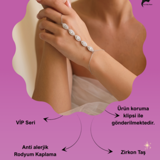 VİP Özel Seri Çiçek Model Elmas Görünümlü Zirkon Taşlı Şahmeran - 1849