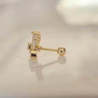 Fiyonk Kulak Model Kıkırdak Piercing Tragus Helix Gold Renk Küpe - 1438