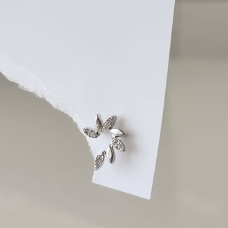 Buğday Başak Arpa Model Kıkırdak Piercing Tragus Helix  Gümüş Renk Küpe  - 1568