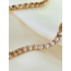 Zirkon Taşlı Su Yolu Rhinestone Uzun 72cm Gold Renk Kolye - 1098