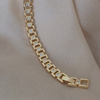 14k Bakla Tank Geometrik Saat Kordon Model Bileklik - 1799
