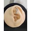 Kilit Anahtar Model Kıkırdak Piercing Tragus Helix Silver Gümüş Renk Küpe - 1297