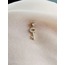 Kilit Anahtar Model Kıkırdak Piercing Tragus Helix Altın Gold Renk Küpe - 1298