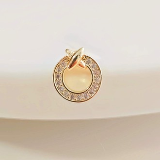 Halka X Artı  Model Kıkırdak Piercing Tragus Helix  Altın Kaplama Gold Renk Küpe - 1377