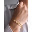 Tiffany Model Deri İpli El Yapımı Gold Renkli Bileklik - 1122