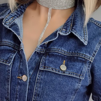 15 Sıralı Zincir Dokuma Sallantılı Vücut Tasma Choker El Yapımı Kolye - 1340