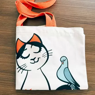 Arife, Kaktüs ve Kuş Bez Çanta