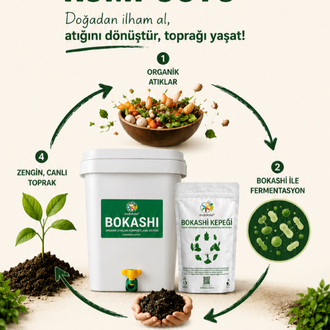 Bokashi Kompost Seti - Bokashi Kepekli