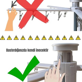 Katlanabilir Ahtapot Çamaşır Kurutma Askısı - Kule Çamaşır Askılığı