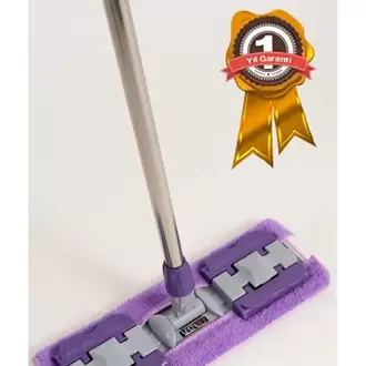 Yedek Bezli Yer Mopu Duvar Fayans Cam Temizlik Mikrofiber 4 Mandallı Mop(MOR)