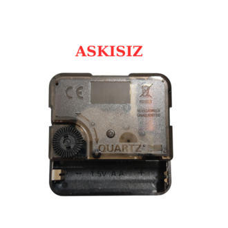 Askısız 14 mm Şaft Akar Sessiz Duvar Saati Mekanizması -Metal akrep-yelkovan-saniye