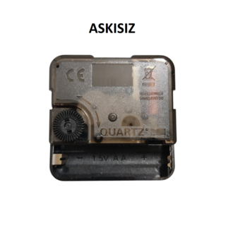 Askısız 16 mm Şaft Akar Sessiz Duvar Saati Mekanizması -Metal akrep-yelkovan-saniye