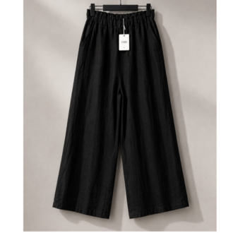 Noir Ease Linen Pants