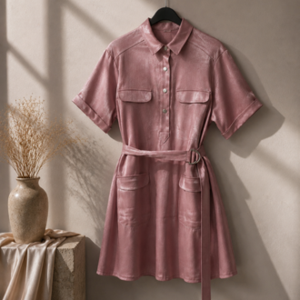 Rose Blush Utility Dress