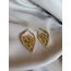 ÇELİK GOLD KALPLİ HAYAT AĞACI KÜPE