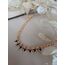 VIP SİYAH DETAYLI ROSE KOLYE