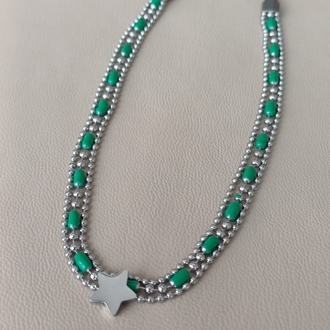 ÇELİK YILDIZLI YEŞİL HALHAL