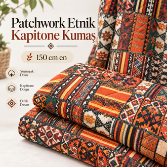 Patchwork Etnik Kapitone Kumaş