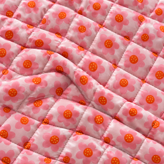 Pembe Retro Kapitone Kumaş