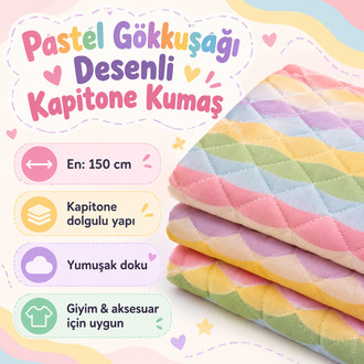 Pastel Gökkuşağı Kapitone