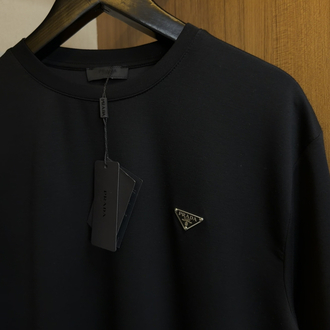 Prada Logo Plaque T-shirt ( İthal-Ütü İstemez-NFC Aktif)