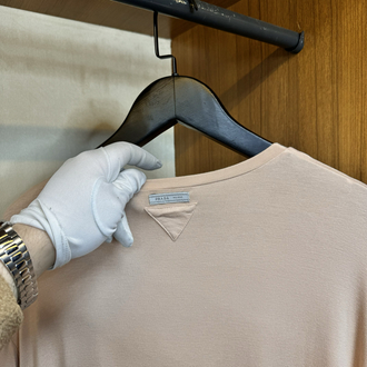  Prada Cashmere T-shirt ( İthal - Ütü İstemez - NFC Aktif ! ) - Bej