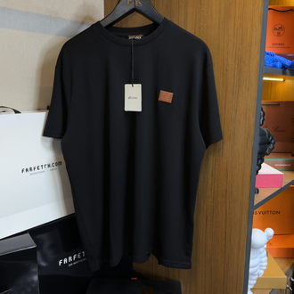 Zegna Logo Plaque T-shirt ( İthal-Ütü İstemez-NFC Aktif) Siyah