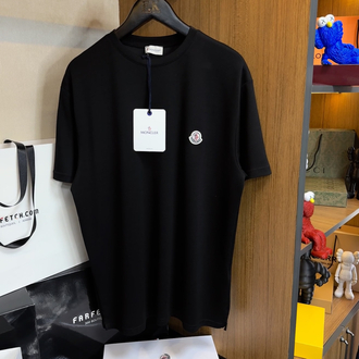 Moncler Logo T-shirt ( İthal-Ütü İstemez-NFC Aktif) - Siyah