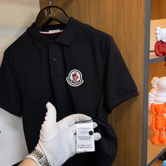 Moncler Logo Embroidered Cotton Polo T-shirt