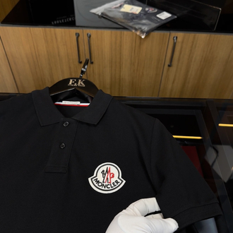 Moncler Logo Embroidered Cotton Polo T-shirt