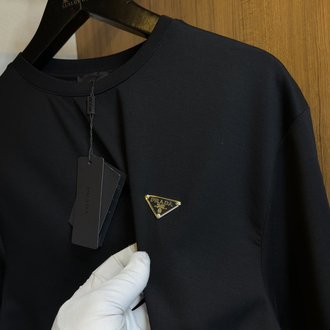 Prada Logo Plaque T-shirt ( İthal-Ütü İstemez-NFC Aktif)