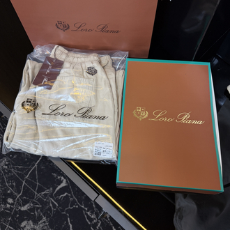 Loro Piana Ham Keten Jogger Pantolon Bej