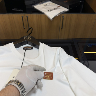 Zegna Logo Plaque T-shirt ( İthal-Ütü İstemez-NFC Aktif)