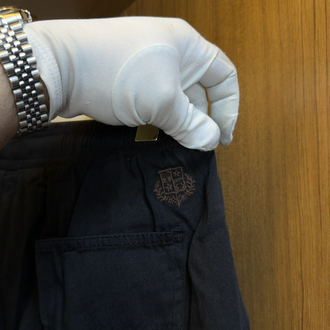 Loro Piana Ham Keten Jogger Pantolon Siyah