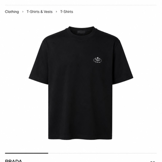 Prada Logo T-shirt ( İthal-Ütü İstemez-NFC Aktif)